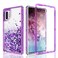 Galaxy S20 Ultra Case, Clear Glitter Bling Sparkle Liquid Heavy Duty Shockproof Protective Bling Girls Women Phone Case for Samsung Galaxy S20 Ultra 5G - Purple