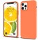 IceSword iPhone 12 Case and iPhone 12 Pro Case 6.1&rdquo; (2020), Liquid Silicone Case Cover, Soft Microfiber Cloth, Bright Orange Citrus Fruit Carrot Cute,Rubber Drop Protective Shockproof 12/12P - Orange