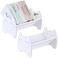 Wenqik 2 Pcs Small Desktop Bookshelf,Kids Bookshelf,Tilted Bookcase for Kids Room,Table Top Mini Bookshelf Tabletop Bookshelf Organizer Storage Rack for Books/CDs/Magazine Display,White