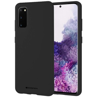 GOOSPERY Soft Feeling Jelly for Samsung Galaxy S20 Case (2020) Silky Slim Bumper Cover (Black)