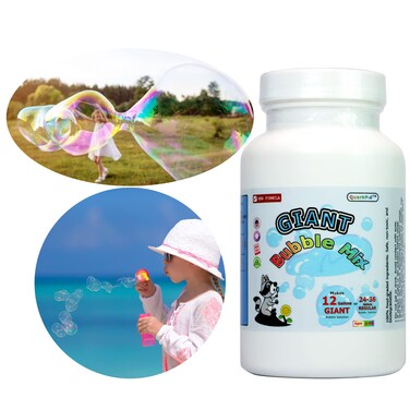 QuarkPod Giant Bubble Mix &ndash; Make 12-36 Gallon Bulk Bubbles Refill Solution   Strong Long Lasting   Made in USA   Non Toxic Bubbles for Kids and Pets   New Formula   for Any Bubble Machine (Bottle)