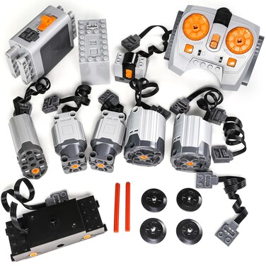 ASTEM 18pcs Power-Function-Motor-Set Compatible with Technic-Parts. Including Train-Motor Servo-Motor XL-Motor-L-Motor Speed-Control Remote Controller for MOC EV3.