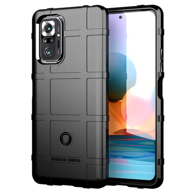 CCSmall Men Case for Xiaomi Redmi Note 10 Pro,Heavy Duty Shockproof Military Grade Drop Tested Field Phone Case Super Sturdy Bumper Full Body Rugged Hard Cover for Xiaomi Redmi Note 10 Pro HD Black