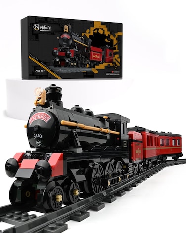 Nifeliz GWR 2900 Class Steam Train Building Kit, Collectible Steam Locomotive Display Set, 1:38 Scale Model Train Building Kit with Train Track, Top Present for Train Enthusiasts (789 PCS)