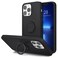 Hython Case for iPhone 13 Pro Max Case with Ring Stand [360&deg; Rotatable Ring Holder Magnetic Kickstand] [Soft Microfiber Lining] Shockproof Rubber Protective Phone Case Cover for Women Men, Black
