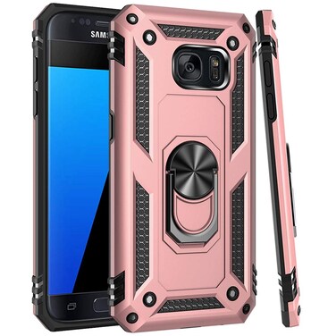 Zoeirc Case for Galaxy S7 Case/for Samsung S7 Phone Case, [Military Grade] Magnetic Car Ring Holder Mount Kickstand Defender Protective Cover Case for Samsung Galaxy S7 (red)