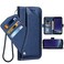 Asuwish Compatible with Xiaomi Redmi Note 9 Wallet Case Wrist Strap Lanyard Leather Flip Cover Card Holder Stand Cell Accessories Phone Cases for Xiami Xiomis Xiome Redme Note9 4G Women Men Blue