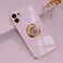 Omorro for Rose Gold iPhone 11 Case for Women Girls Kickstand Ring Holder 360 TPU Rotation Rings Cases with Stand Glitter Plating Edge Work with Magnetic Mount Slim Luxury Case Girly Cover Case Purple