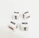 English Fun White Couple dice,2 Pieces to Play Together,36 Ways to Play,Dice with Action Instructions in English,Acrylic(4 Pieces)