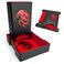Luck Lab Folding Dice Tower and Dice Tray for RPG Table Top Gaming - Black/Red - Dragon Design
