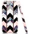 BAISRKE Shiny Rose Gold Wave Geometric Marble Case Slim Soft TPU Rubber Bumper Silicone Protective Phone Case Cover Compatible with iPhone 8 Plus / 7 Plus / 6 Plus 6s Plus [Black]