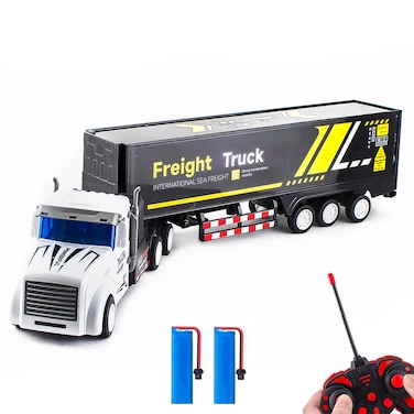 Generic RC Container Truck with Lights, Remote Controlled Toy Vehicles, 17.33"" 1:32 Scale Remote Control Container Truck with 2 Rechargeable Batteries for 3+ Years Old Kids