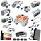 39-in-1 Motor Kit Compatible with Lego Technic: Motor*4,Battery Box*2,2.4G Receiver,IR Speed Remote Control,Control Switch &amp; Extension Wire &amp; LED Light Wire,with Building Block Tool Kit