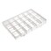 uxcell Component Storage Box - Plastic Fixed 24 Grids Electronic Component Containers Tool Boxes Clear White 193x132x22mm Pack of 2