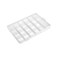 uxcell Component Storage Box - Plastic Fixed 24 Grids Electronic Component Containers Tool Boxes Clear White 193x135x21mm Pack of 2