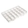 uxcell Component Storage Box - PP Fixed 24 Grids Electronic Component Containers Tool Boxes Clear White 193x132x22mm