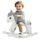 FUNLIO Wooden Rocking Horse Ages 1-3, Charming Pony Baby Rocking Horse with Long Seat &amp; Backrest, Easy to Assemble Toddler Ride on Toys, CPC &amp; CE Certified - Gray
