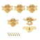 uxcell 5 Sets Wood Case Chest Box Rectangle Clasp Closure Hasp Latches Gold Tone 37 x 28mm