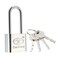 uxcell&reg; Stainless Steel Padlock, 30mm Body Wide Chrome Finish Harden Long Shackle, Keyed Different