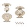uxcell 2 Sets Wood Case Chest Box Rectangle Clasp Closure Hasp Latches Silver Tone 47 x 38mm