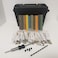 PKM 27 pc Slimline Pen Kit Starter Kit BUNDLE with 5 Bushings, Maxi-Mandrel #2 Morse Taper, Spectraply Wood, 10 assorted Slimline Pen Kits, Carry Case