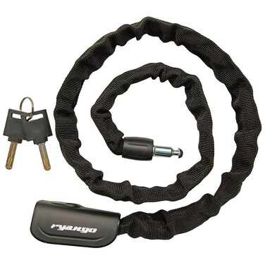 RYANGO Bike Chain Lock, Bike Locks Heavy Duty Anti Theft, Bicycle Lock with 2 Keys, Bicycle Chain Lock for Bike, Motorcycle, E-Bike, Scooter, Gate, Door, Fence