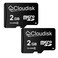 Micro SD Card 2GB Pack of 2 Flash Memory Card Class 6 with SD Adapter MicroSD TF Card (2 GB)