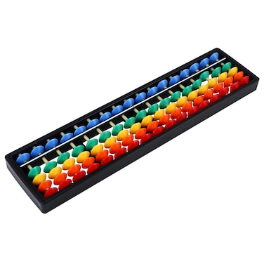 Totority Plastic Digit Rods Standard Abacus Soroban Professional 17 Column (10.3inch) Math Abacus, Math Calculating Tool with Reset Button for 15+