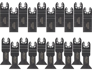 Caliastro 20 Wood Metal Professional Oscillating Multi Tool Quick Release Saw Blades with Universal Fit for Milwaukee, Ridgid, Dewalt, Bosch, Stanley, Ryobi, Skil, Black &amp; Decker