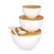 ShineMe Salad Serving Bowls with Lid and Utensils, 10&quot; Bamboo Fiber Large Salad Bowl Set of 3, Kitchen Mixing Bowls for Preparing, Storing and Serving Cereal, Fruit,Chips, Bread