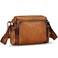 IVTG Genuine Leather Messenger Bag for Men Crossbody Shoulder Bag Satchel Casual Sling Daypack Work Business (Brown)