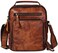Leather Messenger Bag for Men, Men Purse Bag Full Grain Leather Fit 10.2 iPad Brown 02#