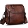 IVTG Genuine Leather Messenger Bag for Men Crossbody Shoulder Bag Satchel Casual Sling Daypack Work Business Daily Purse (Coffee)