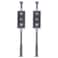 2pcs Street Light Model 3-Light Traffic Light Toys Railway Train Lamp Scenery DIY Traffic Light Railroad Train 1/64 Scale Buildings Diorama Led Metal