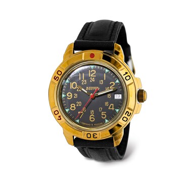 Vostok   Komandirskie Mechanical Hand Wind Wrist Watch   439782 Leather Band B&reg;