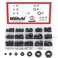 Hilitchi 165-Pcs Black Zinc Plated Nylon Insert Hex Lock Nuts Assortment Kit
