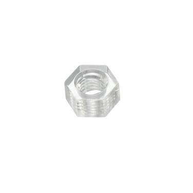 uxcell Nylon Hex Nut, M3x0.5mm Metric Coarse Thread Hexagon Nuts, 100 Pcs (Clear)