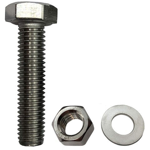 1/4&quot; - 20 x 3-304-STAINLESS Steel Bolts, Nuts &amp; WASHERS - 18-8 HEX Head Bolt - 304 Grade. General Purpose (10) Bolts + (10) Nuts + (10) Washers