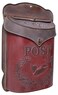 Red Co. 10.5&rdquo; x 15.5&rdquo; Aged Red Shabby Chic Metal Wall-Mounted Embossed Post Mailbox Decoration