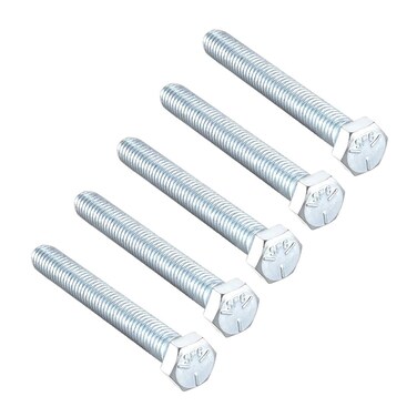 uxcell Hex Head Screw Bolts Carbon Steel 3/8"-16x3'' Fastener Grade 5 UNC Black 5pcs