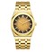 BUREI Men's Watch Stainless Steel Watch Analog Quartz Waterproof Watch with Date Business Casual Fashion Wrist Watches for Men,Valentines Day Gifts for Men(Gold)