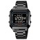 zolohoni Stainless Steel Digital Watch for Men &amp; Women, Japanese Quartz, Square, Water Resistant, Black Dial &amp; Band, M143.H