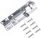 Door Security Slide Latch Lock Thickened, 5 inch Barrel Bolt with Solid Heavy Duty Steel to Keep You Safe and Private, Brushed Nickle Finish Door Latch Sliding Lock with 8 Stainless Steel Screws