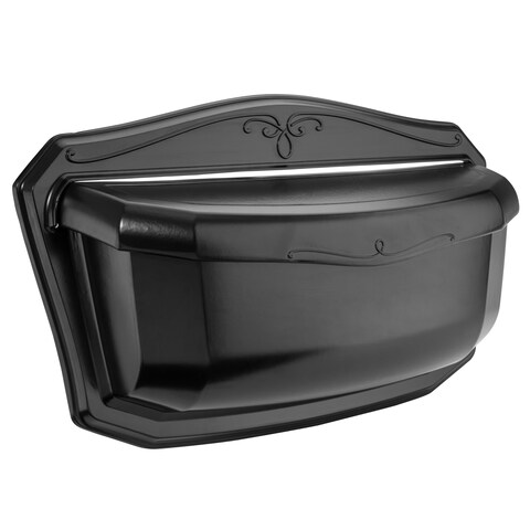 ARCHITECTURAL MAILBOXES 2541B-10 Villa Mailbox, Black, 2 Piece