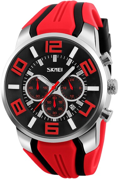 findtime Red Mens Sport Watches for Men Reloj para Hombre Colorful Cool Analog Wrist Watch Chronograph for Running Training Stopwatch