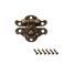 uxcell 10 Sets Wood Case Chest Box Rectangle Clasp Closure Hasp Latches Bronze Tone 28 x 23mm