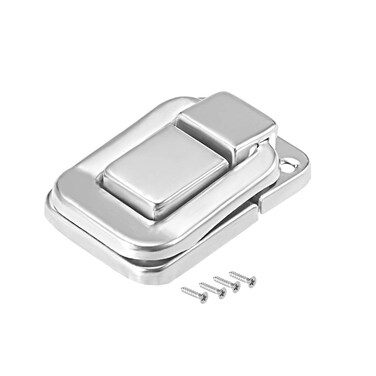 uxcell Toggle Latch, 38mm Retro Style Silver Tone Decorative Hasp Jewelry Wooden Box Catch w Screws 2 pcs