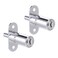 uxcell Drawer Desk Wardrobe Cabinet Push Plunger Lock, 3/4" Cylinder Diameter 1-1/2" Cylinder Length, Zinc Alloy Chrome Finish, Keyed Different 2Pcs