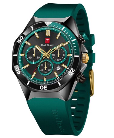 TEARTRACE Watches for Men Luxury Quartz Casual Chronograph 3ATM Waterproof Sport Wrist Watches Multifunctional with Silicone Strap Mens Watches