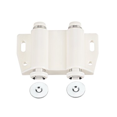 uxcell Double Magnetic Touch Catch Latch Plastic PE White for Cabinet Door Shutter 5Pcs